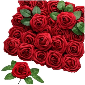 Mākslīgās rozes 25 gab. L15, sarkans