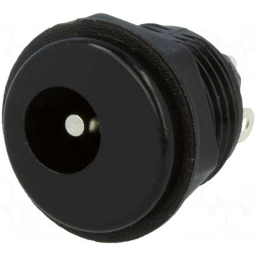 Socket | DC supply | male | 5,5/2,5mm | with on/of