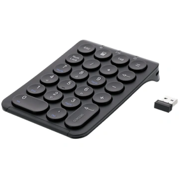 Wireless numpad keyboard DELTACO 2.4GHz RF, black 