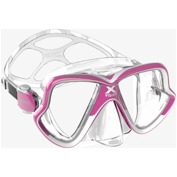 Mares X-Vision Mid 2.0 Maschera Rosa-Bianco / Tras