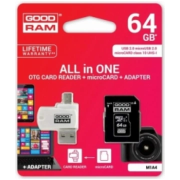 Atmiņas karte Goodram MicroSD 64GB All in one clas