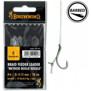 Āķi ar pavadiņu Browning Braid Feeder Leader Metho