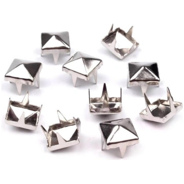 Piramīdas kniede 7x7mm - niķelis Kameja.lv
