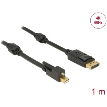 Delock Cable Mini DisplayPort 1.2 male with screw 