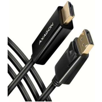 Axagon 1,8 m HDMI uz DisplayPort kabelis (melns) -