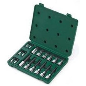 1/4" + 1/2" Dr. Bit socket set (HEX) 18pcs