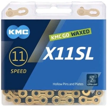 Ķēde - KMC X11SL Ti-N Gold/Black Waxed - BD11SLTB8