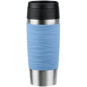 TRAVEL MUG Waves Thermobecher (hellblau/edelstahl 