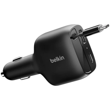 Belkin Boostcharge Car Charger 75W retract.USB-C c