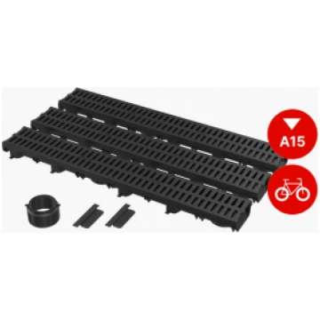 Garāžas kompl. 3m plastikas režģis (2×gala noslēgi