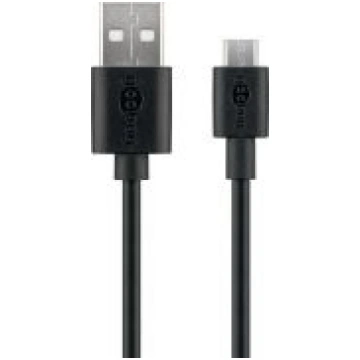 Goobay Micro USB charging and sync cable 46800 Bla