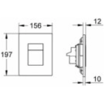 Grohe taustiņš Skate Cosmo duo, 156x197 mm, horizo