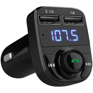 Automašīnas FM raidītājs ar bluetooth un USB uzlād