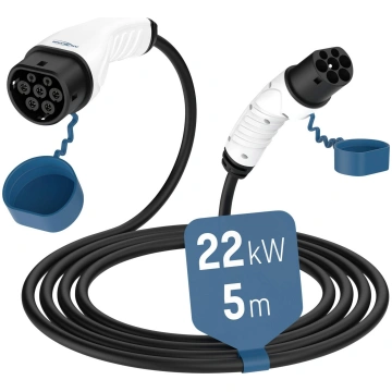 Ansmann 1900-0119 ev charging cable 22kw type2 5m 