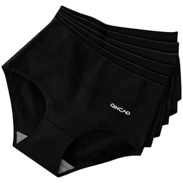 QINCAO Women's Underwear Pack of 6 High Waist