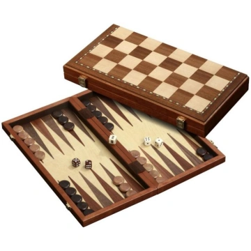 Philos Chess Backgammon Checkers Set, field 42 mm,