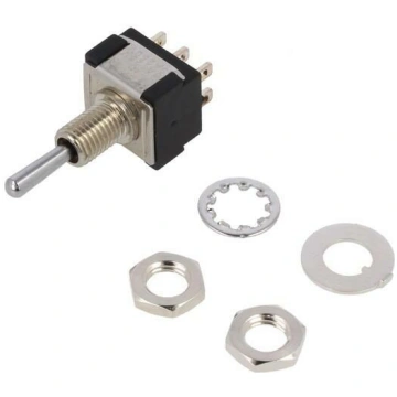 Switch: toggle; Pos: 3; DPDT; (ON)-OFF-ON; 6A/125V