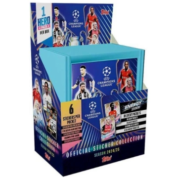 Topps Champions League uzlīmes 2024/25, kaste ar 5