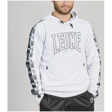 Felpa Leone Iconic con Cappuccio - Bianco / XL