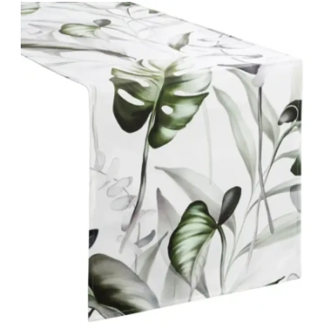 Ellen Samta Galda Celiņš 40x140 cm, Balts ar Olīvu