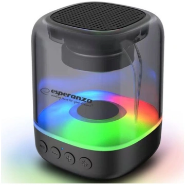 Bezvadu skaļrunis Esperanza RGB Viola, melna krās.