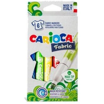 Flomāsteri 6 krāsas tekstīlam CARIOCA CAR40956