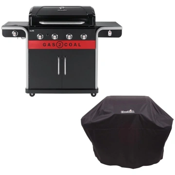 4 Burner Hybrid BBQ Grills Cover Pack, Black - Cha