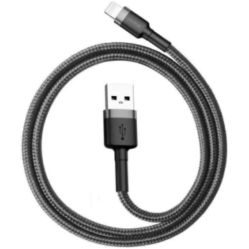 Kabelis Baseus CABLE LIGHTNING TO USB 2M/GRAY/BLAC