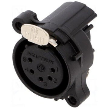 Connector: XLR | socket | female | PIN: 5 | angled