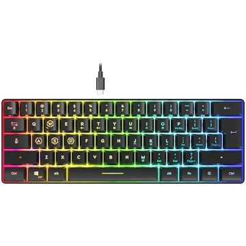 Speedlink Letos - RGB spēļu tastatūra 60 %, vadu, 