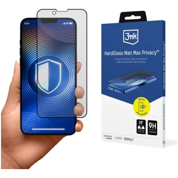 3mk Hardglass Matt Max privātuma efekts aizsargsti