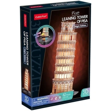 Puzzle 3D LED Krzywa wieża w Pizie (wersja nocna) 