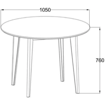 Ēdamgalds ROXBY, D105xH76cm, melns Actona