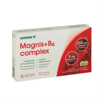 Magnijs + B6 komplekss, 30 kapsulas Aconitum