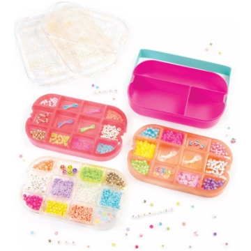 Bērnu pērlīšu kaste Make it Real Beads 2 Go! Daudz