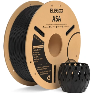 Elegoo ASA Filament 1.75mm Melna 1kg