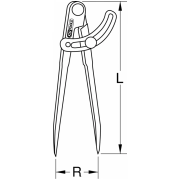 Mērcirkulis ar iestatīšanas loku, 300mm HCT