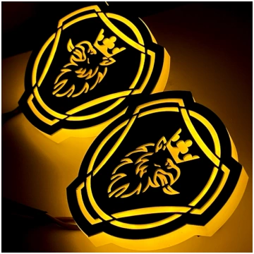 LED emblēma SCANIA GRIFFIN, 10x10 cm, 1 pāris, 24V