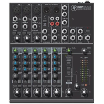 Mackie 802VLZ4 audio mixer, 8 channels, 20–20000 H