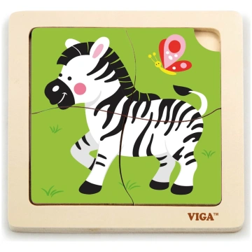 VIGA koka puzle ZEBRA 4 elementi 51317 58388