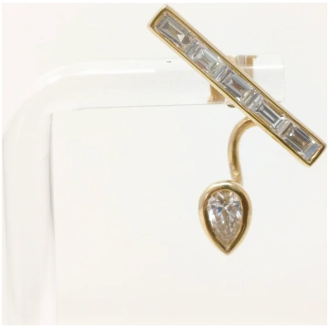 Bloom Modular Base Earring - 18k white gold / Sing