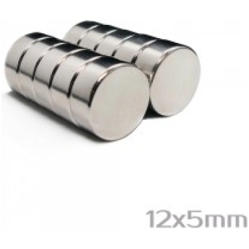 Neodīma magnēts 12x5 mm N38 - 10 gab