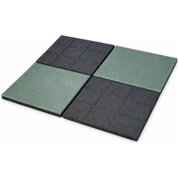 Gumijas drošības flīze KBT, 50x50x2,5cm 4gb., zaļš