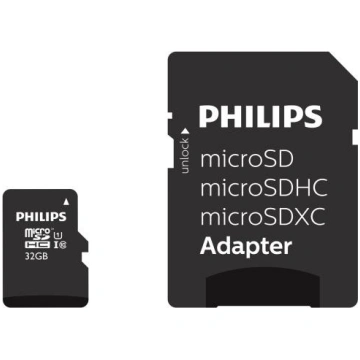 Philips MicroSDHC 32GB class 10/UHS 1 + Adapter FM