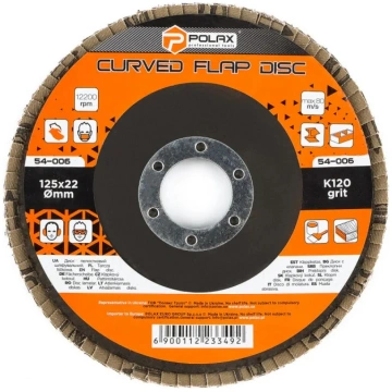 Slīpējamais disks lapiņu 125mm G100, Polax