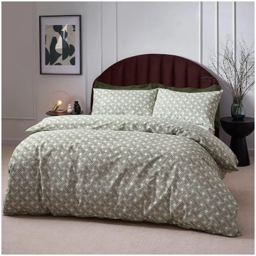 Hoem Alexa Cotton Rich Segas pārklājs, olīvzaļš, v