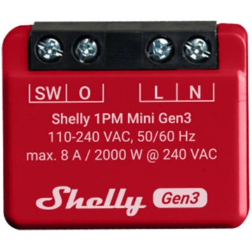 Shelly 1PM Mini Gen3 Controller, WiFi/Bluetooth