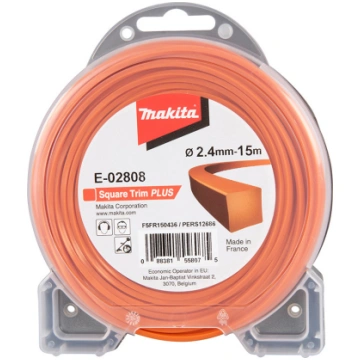 Trimmera aukla kvadrāts PLUS 2.4mm x 15m E-02808 M