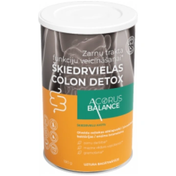 ACORUS BALANCE šķiedrvielas COLON DETOX + PIENSKĀB