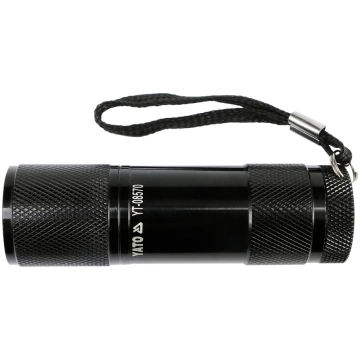 Alumīnija Led Lukturis, 9 Led, Melna YT-08570 YATO